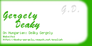 gergely deaky business card