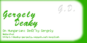 gergely deaky business card